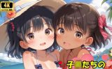【エロCG/動画】子〇たちの初めての夏のビーチ♪【ロリロリ天国♪】
