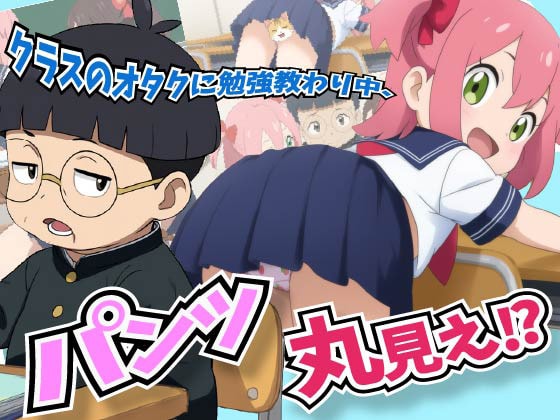 【エロアニメ】【フルボイスアニメ】クラスのオタクに勉強教わり中にパンツ丸見えな事に気付いてない娘Σ（゜Д゜）！【あにみょん本舗★】