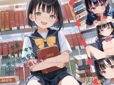 【エロCG/動画】文系つるぺた少女と静かな図書館でヌルヌル中出し性交03【ロリもち】