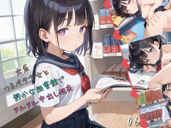 【エロCG/動画】文系つるぺた少女と静かな図書館でヌルヌル中出し性交06【ロリもち】