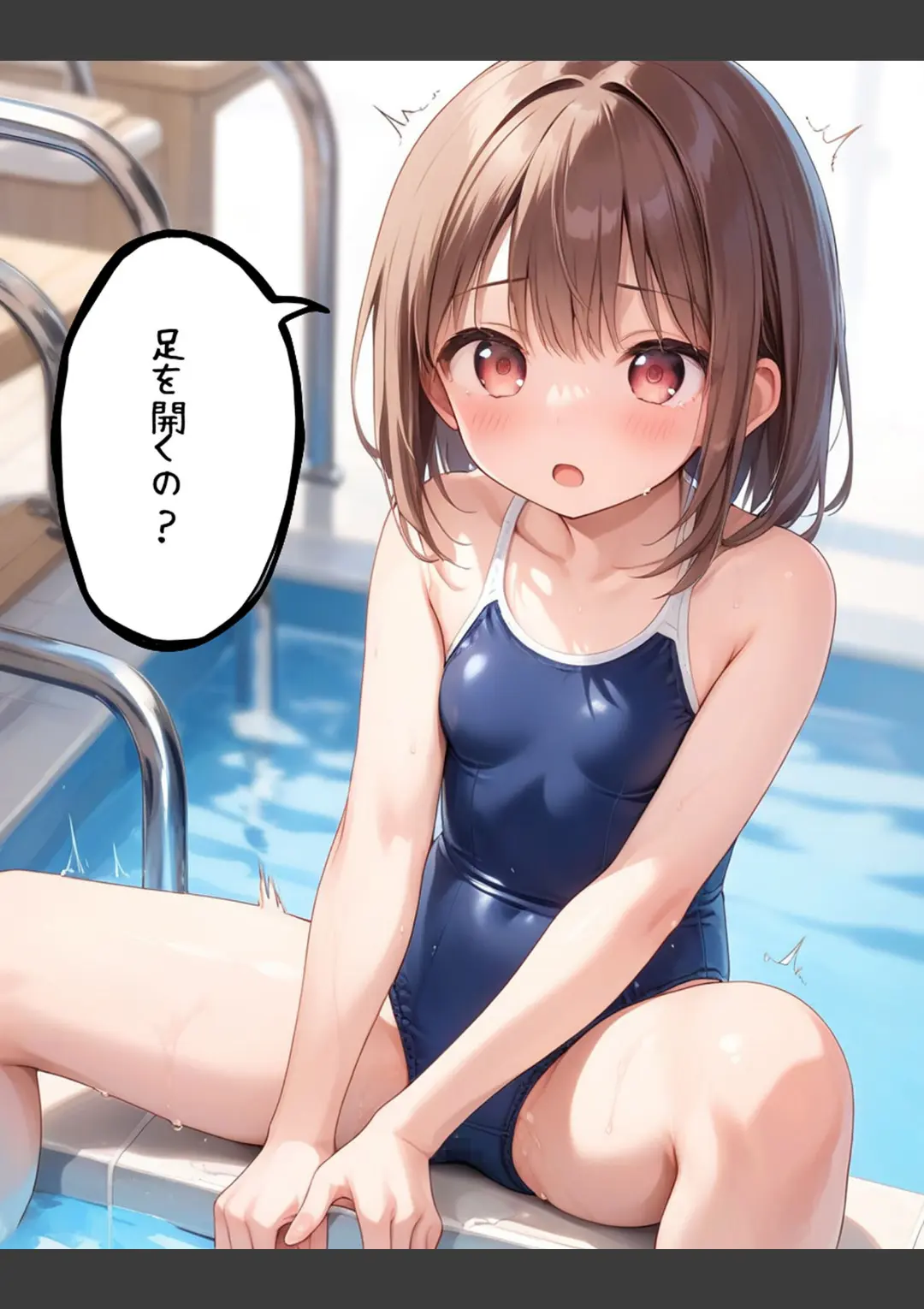 【エロコミック】お義兄ちゃんと生ハメ撮影会〜スクール水着でハメまくり モザイク版【パイナップル博士、他】