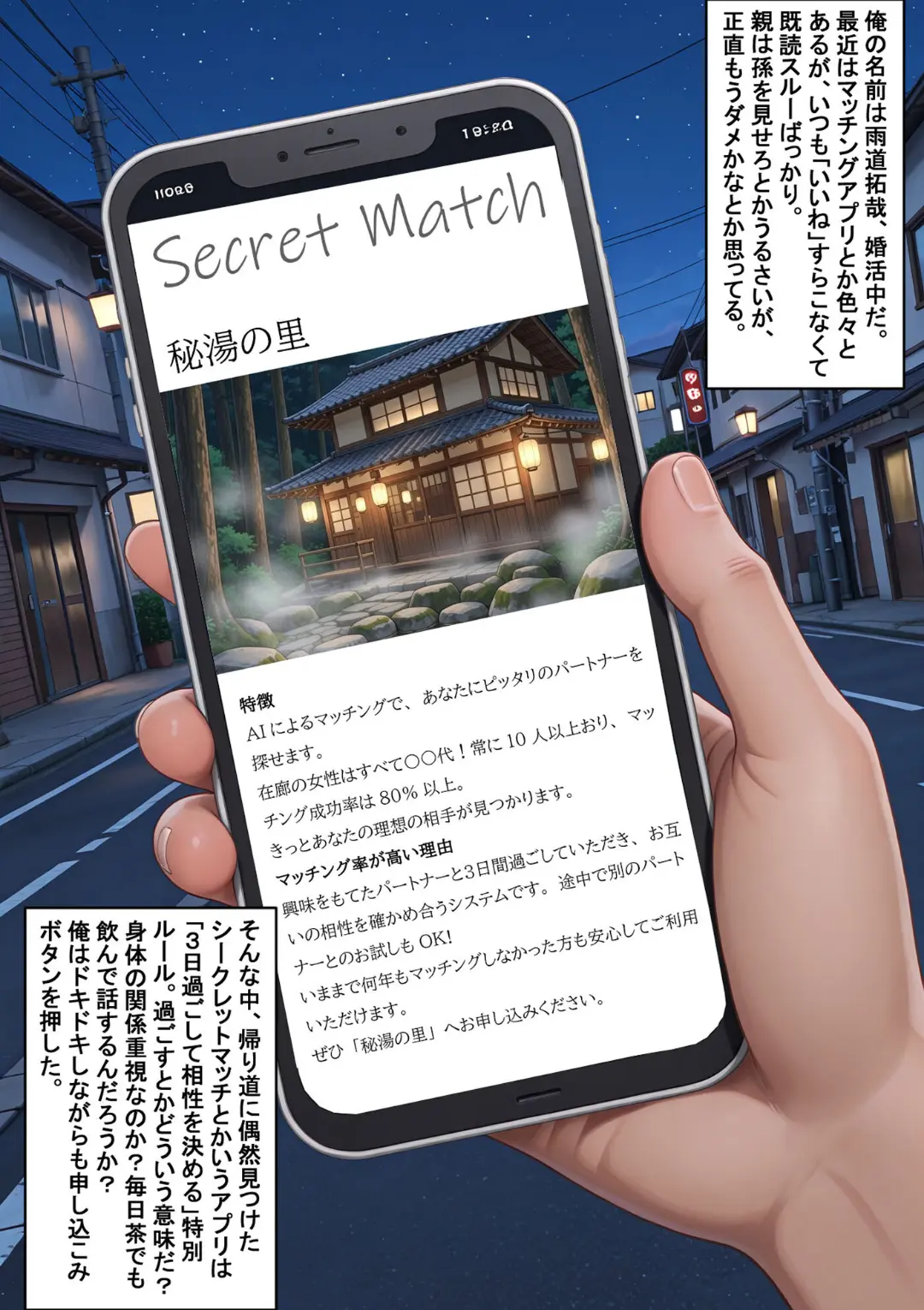 【エロコミック】秘湯deマッチング 非モテの俺に訪れた征服人生 モザイク版【AIRCOLOR、他】